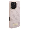 Чохол Guess 4G Logo Plate для iPhone 16 Pro Max Pink with MagSafe (GUHMP16XU4GPRP)