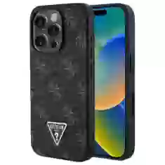 Чохол Guess 4G Triangle Metal Logo для iPhone 16 Pro Max Black (GUHCP16XPG4GPK)