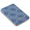 Портативний зарядний пристрій Guess 4G Leather Metal Logo 15W 5000mAh Blue with MagSafe (GUPB5FP4EMGB)