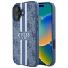 Чохол Guess 4G Printed Stripes для iPhone 16 Blue with MagSafe (GUHMP16SP4RPSB)