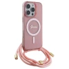 Чехол Guess Crossbody Cord Script для iPhone 16 Pro Max Pink with MagSafe (GUHMP16XHCTSGNSP)