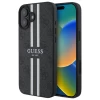 Чохол Guess 4G Printed Stripes для iPhone 16 Black with MagSafe (GUHMP16SP4RPSK)