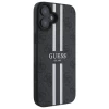 Чохол Guess 4G Printed Stripes для iPhone 16 Black with MagSafe (GUHMP16SP4RPSK)