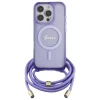 Чохол Guess Crossbody Cord Script для iPhone 16 Pro Max Purple with MagSafe (GUHMP16XHCTSGNSU)