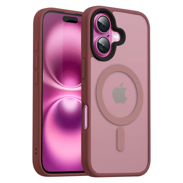 Чохол для iPhone 16 WAVE Matte Insane Case with Magnetic Ring Desert Titanium