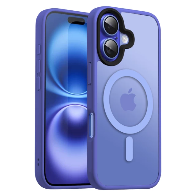 Чохол для iPhone 16 WAVE Matte Insane Case with Magnetic Ring Ultramarine