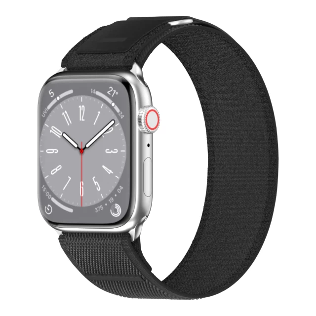 Ремінець Switcheasy Flex Woven Nylon для Apple Watch 42 | 41 | 40 | 38 mm Black (SAW341161BK23)