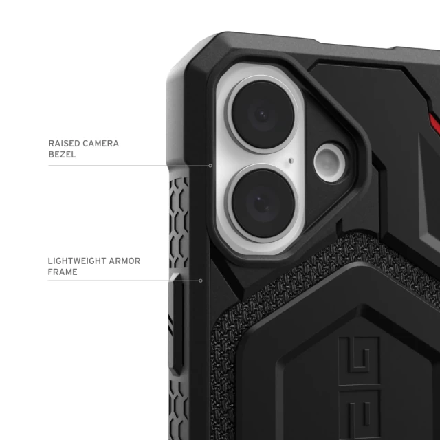 Чохол UAG Monarch Pro для iPhone 16 Plus Kevlar Black with MagSafe (114455113940)