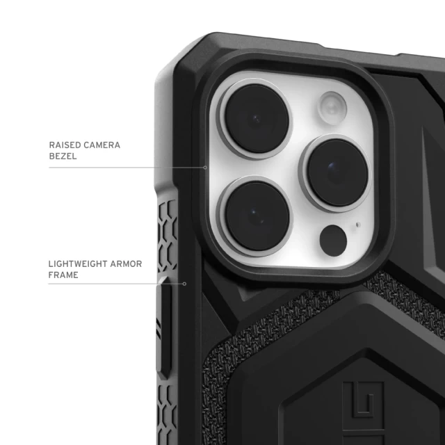 Чохол UAG Monarch Pro для iPhone 16 Pro Kevlar Black with MagSafe (114456113940)