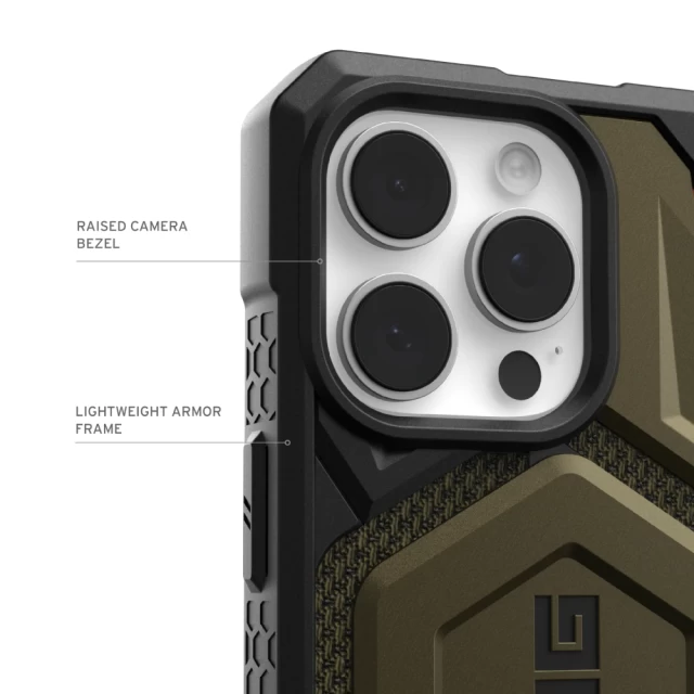 Чохол UAG Monarch Pro для iPhone 16 Pro Max Kevlar Element Green with MagSafe (11445711397B)