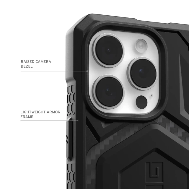 Чохол UAG Monarch Pro для iPhone 16 Pro Max Carbon Fiber with MagSafe (114457114242)