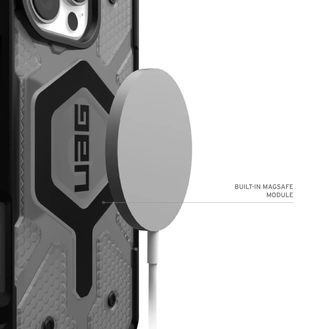 Чохол UAG Pathfinder Clear для iPhone 16 Pro Ash with MagSafe (114464113131)