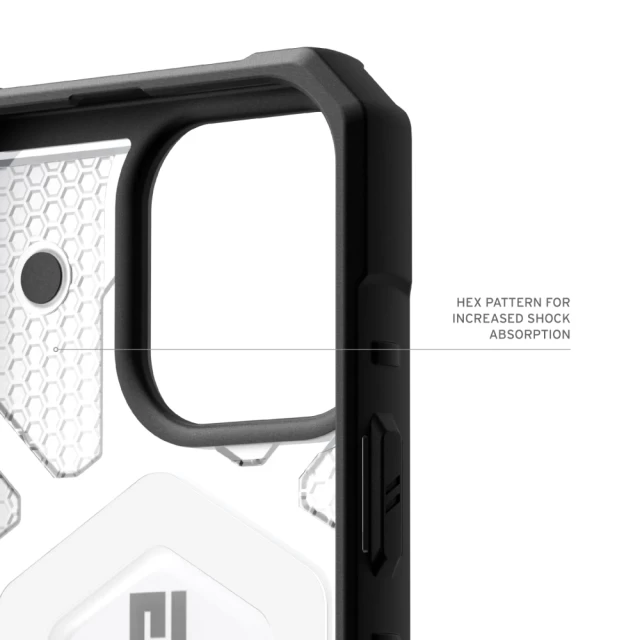 Чохол UAG Pathfinder Clear для iPhone 16 Pro Ice Silver with MagSafe (114464114343)