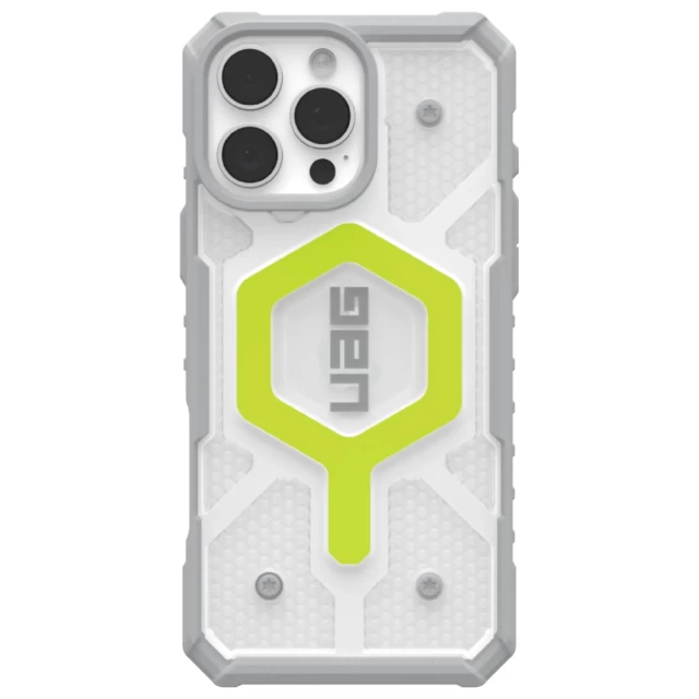 Чохол UAG Pathfinder Clear для iPhone 16 Pro Max Active Neon with MagSafe (114465118181)