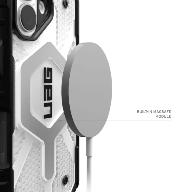 Чохол UAG Pathfinder Clear для iPhone 16 Ice Silver with MagSafe (114466114343)