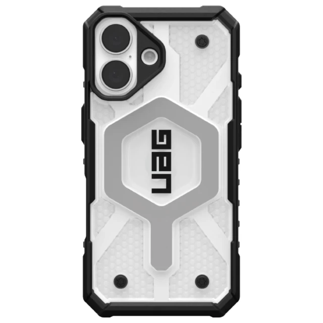 Чохол UAG Pathfinder Clear для iPhone 16 Ice Silver with MagSafe (114466114343)