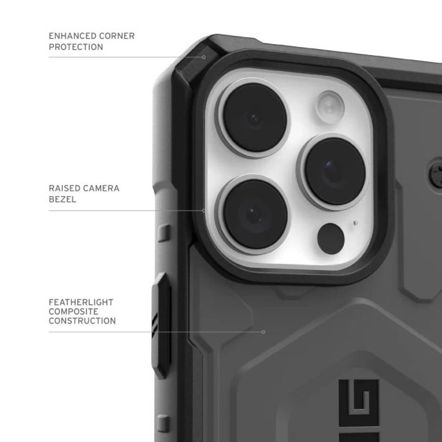 Чохол UAG Pathfinder для iPhone 16 Pro Silver with MagSafe (114468113333)