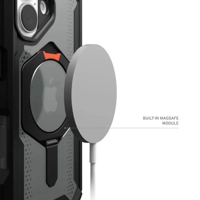 Чохол UAG Plasma XTE для iPhone 16 Plus Black Orange with MagSafe (114473114097)