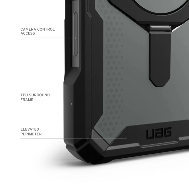 Чохол UAG Plasma XTE для iPhone 16 Pro Black Orange with MagSafe (114474114097)