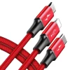 Кабель Baseus Rapid 3-in-1 USB-A to USB-C/Lightning/Micro-USB 1.2m Red (CAMLT-SU09)
