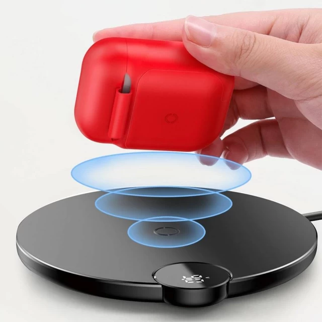 Чехол Baseus Wireless Charger для Airpods 2/1 Red (WIAPPOD-09)