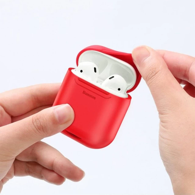 Чехол Baseus Wireless Charger для Airpods 2/1 Red (WIAPPOD-09)