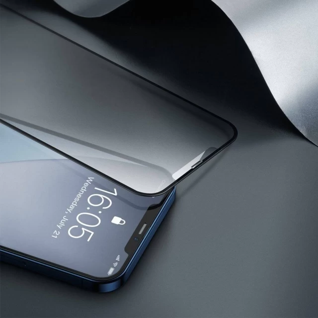 Защитное стекло Baseus Frosted Tempered Glass 0.25 mm для iPhone 12 mini Black (2 Pack) (SGAPIPH54N-KM01)
