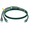 Кабель Baseus Flash 2-in-1 USB-C to 2xUSB-C 1.5m Green (CA1T2-C06)