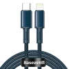 Кабель Baseus High Density Braided USB-C to Lightning 2m Blue (CATLGD-A03)