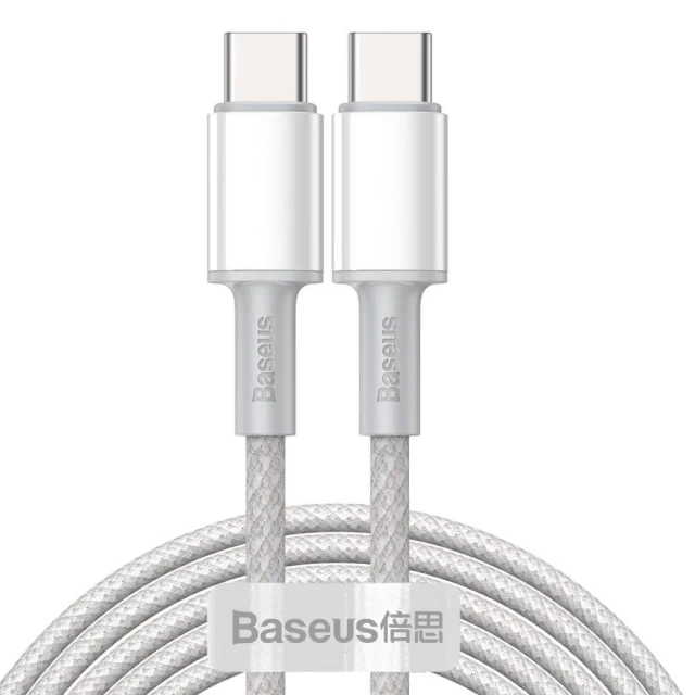 Кабель Baseus Power Delivery Quick Charge USB-C to USB-C 2m White (CATGD-A02)