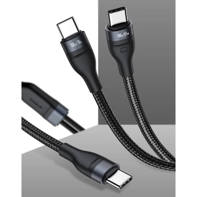 Кабель Baseus Flash 2-in-1 USB-C to USB-C/USB-C 1.5m Black (CA1T2-C01)