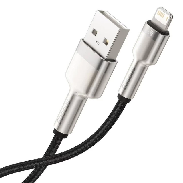 Кабель Baseus Cafule Metal USB-A to Lightning 2m Black (CALJK-B01)