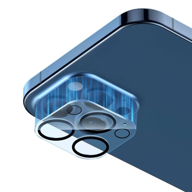 Защитное стекло Baseus для камеры iPhone 12 Pro Full Frame Camera Protector (2 pack) (SGAPIPH61P-AJT02)