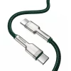 Кабель Baseus Cafule USB-C to USB-C 1m Green (CATJK-C06)