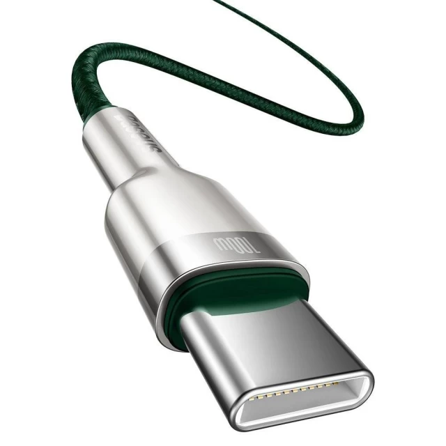 Кабель Baseus Cafule USB-C to USB-C 1m Green (CATJK-C06)