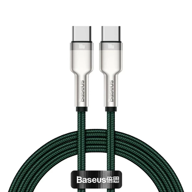 Кабель Baseus Cafule USB-C to USB-C 1m Green (CATJK-C06)