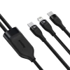 Кабель Baseus Flash 2-in-1 USB-C to USB-C/Lightning 1.2m Black (CA1T2-F01)