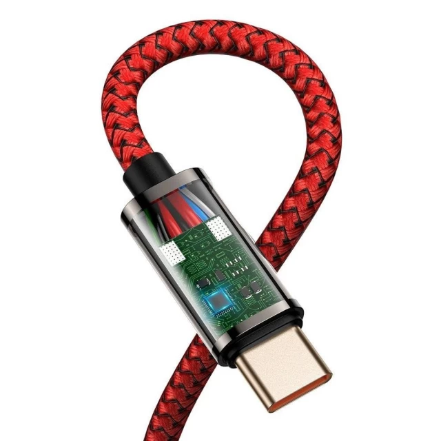 Кабель Baseus Legend Series Elbow Fast Charging 100W USB-C to USB-C 1m Red (CACS000609)