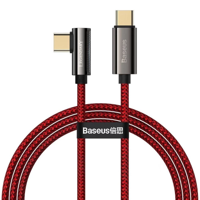 Кабель Baseus Legend Series Elbow Fast Charging 100W USB-C to USB-C 1m Red (CACS000609)