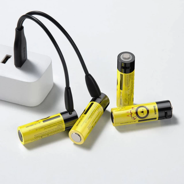 Акумуляторні батарейки Baseus Rechargeable Li-Ion Battery Micro-USB Black/Yellow (2 Pack) (PCWH000211)
