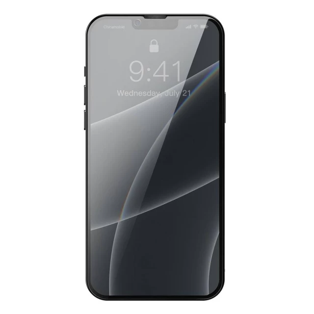 Защитное стекло Baseus Anti-Spy 0.3 mm для iPhone 13 | 13 Pro Black (2 Pack) (SGQP010701)