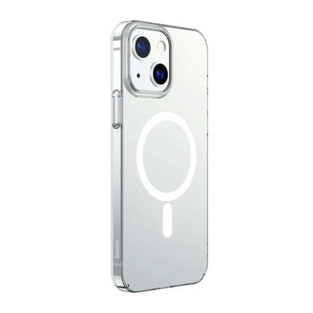 Чехол Baseus Crystal Magnetic Glass для iPhone 13 Transparent with MagSafe (ARJT010002)