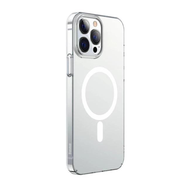 Чохол Baseus Crystal Magnetic Glass для iPhone 13 Pro Transparent with MagSafe (ARJT010102)