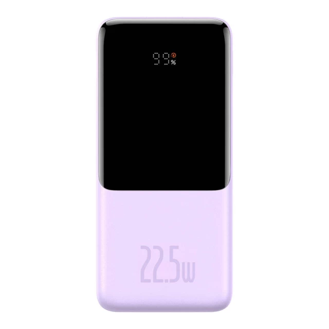 Портативний зарядний пристрій Elf Digital Display 10000 mAh 22.5W USB-C/Lightning Cable Purple (PPJL010005)