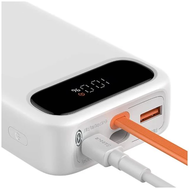 Портативное зарядное устройство Baseus Block 20000 mAh 22.5W PD with USB-C 0.3m Cable White (PPLK000102)