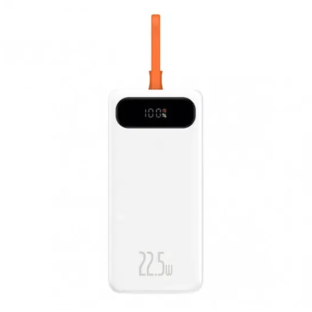 Портативное зарядное устройство Baseus Block 20000 mAh 22.5W PD with USB-C 0.3m Cable White (PPLK000102)