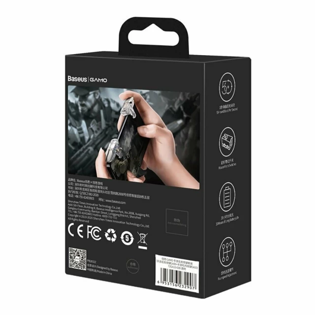 Триггер для смартфонов Baseus Gamo Mobile Game Automatic Combo Button Suit Transparent (TZGA10-02B)