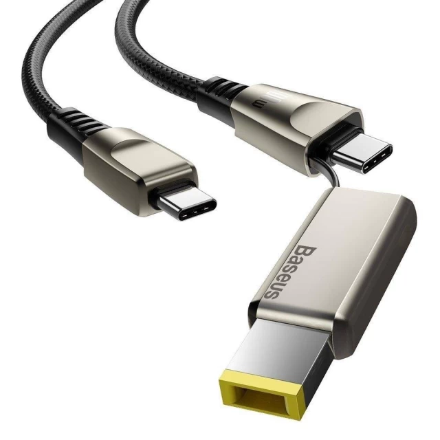 Кабель Baseus Flash 2-in-1 USB-C to USB-C/Lenovo DC 2m Black (CA1T2-E01)