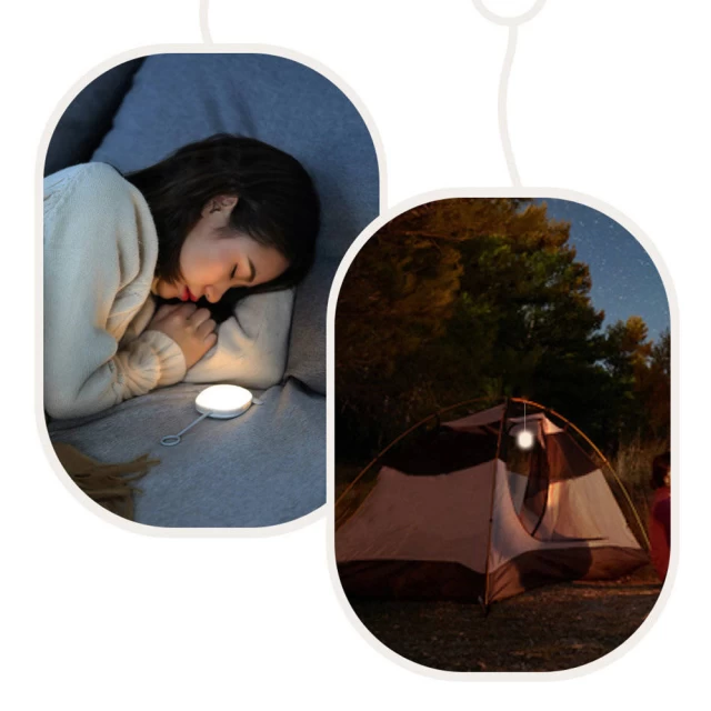 Лампа-нічник з грілкою для рук Baseus Little Tail Camping Light Hand Warmer White (ACWEB-B1)