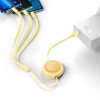 Кабель Baseus Bright Mirror 2 3-in-1 USB-A to USB-C/Lightning/Micro-USB 1.1m Yellow (CAMJ010011)